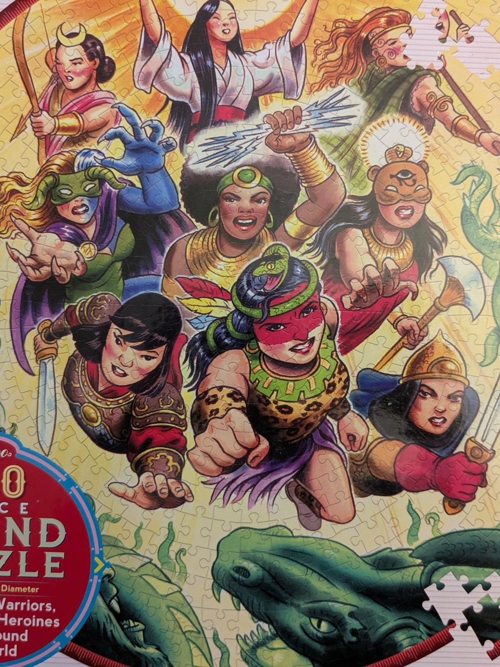 Eeboo 500 Piece Round Goddess & Warrior Puzzle - Hard To Find - Picture 12 of 13